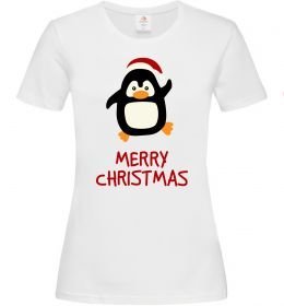 Женская футболка Merry Christmas Пінгвін