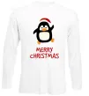 Лонгслив Merry Christmas Пінгвін Белый фото