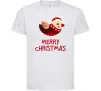 Детская футболка Merry Christmas Пташка Белый фото