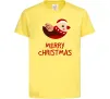 Детская футболка Merry Christmas Пташка Лимонный фото