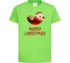Детская футболка Merry Christmas Пташка Лаймовый фото