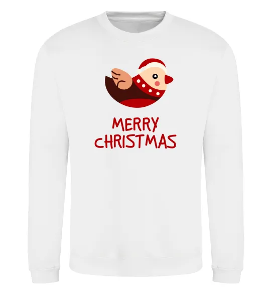 Свитшот Merry Christmas Пташка Белый фото