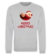 Свитшот Merry Christmas Пташка Серый меланж фото