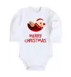 Дитячий бодік Merry Christmas Пташка Білий фото
