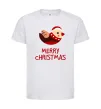 Детская футболка Merry Christmas Пташка Белый фото