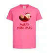 Детская футболка Merry Christmas Пташка Ярко-розовый фото