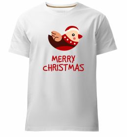 Чоловіча преміум футболка Merry Christmas Пташка