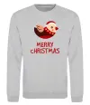 Свитшот Merry Christmas Пташка Серый меланж фото
