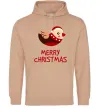 Мужская толстовка (худи) Merry Christmas Пташка Песочный фото
