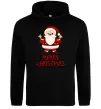 Мужская толстовка (худи) Merry Christmas Санта Черный фото