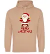 Мужская толстовка (худи) Merry Christmas Санта Песочный фото