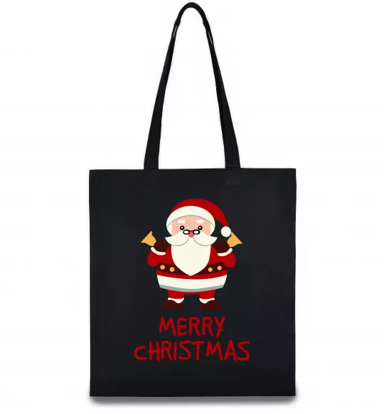 Эко-сумка Merry Christmas Санта Черный фото