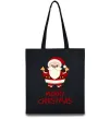 Эко-сумка Merry Christmas Санта Черный фото