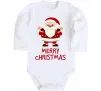 Детский боди Merry Christmas Санта Белый фото