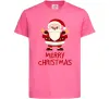 Детская футболка Merry Christmas Санта Ярко-розовый Детская футболка Merry Christmas Санта Ярко-розовый фото