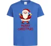Детская футболка Merry Christmas Санта Ярко-синий Детская футболка Merry Christmas Санта Ярко-синий фото