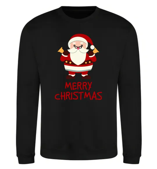 Свитшот Merry Christmas Санта Черный фото