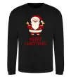 Свитшот Merry Christmas Санта Черный фото