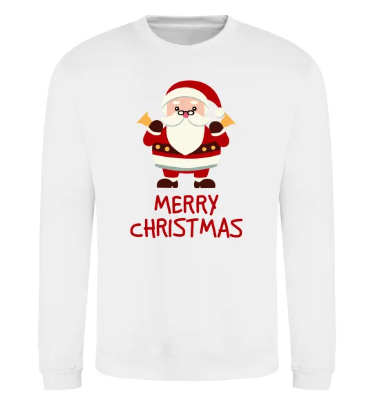 Свитшот Merry Christmas Санта Белый фото