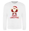 Свитшот Merry Christmas Санта Белый фото
