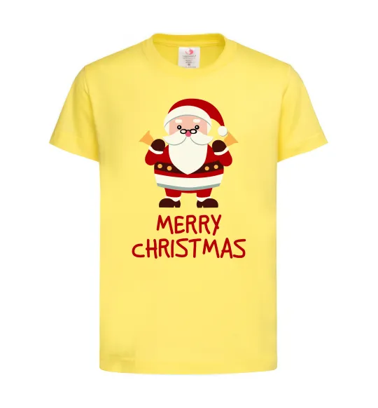 Детская футболка Merry Christmas Санта Лимонный фото