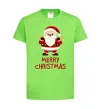 Детская футболка Merry Christmas Санта Лаймовый фото