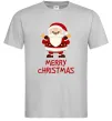 Чоловіча футболка Merry Christmas Санта Сірий Чоловіча футболка Merry Christmas Санта Сірий фото