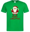 Чоловіча футболка Merry Christmas Санта Зелений Чоловіча футболка Merry Christmas Санта Зелений фото