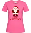 Жіноча футболка Merry Christmas Санта Яскраво-рожевий Жіноча футболка Merry Christmas Санта Яскраво-рожевий фото