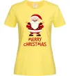 Жіноча футболка Merry Christmas Санта Лимонний Жіноча футболка Merry Christmas Санта Лимонний фото