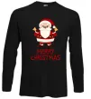Лонгслив Merry Christmas Санта Черный Лонгслив Merry Christmas Санта Черный фото