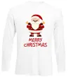 Лонгслив Merry Christmas Санта Белый Лонгслив Merry Christmas Санта Белый фото
