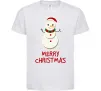 Детская футболка Merry Christmas Сніговик Белый Детская футболка Merry Christmas Сніговик Белый фото