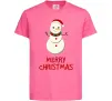 Детская футболка Merry Christmas Сніговик Ярко-розовый Детская футболка Merry Christmas Сніговик Ярко-розовый фото