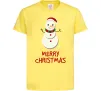 Детская футболка Merry Christmas Сніговик Лимонный Детская футболка Merry Christmas Сніговик Лимонный фото