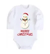 Детский боди Merry Christmas Сніговик Белый фото