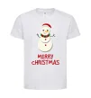 Дитяча футболка Merry Christmas Сніговик Білий фото