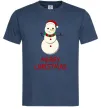 Чоловіча футболка Merry Christmas Сніговик Темно-синій Чоловіча футболка Merry Christmas Сніговик Темно-синій фото