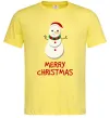 Чоловіча футболка Merry Christmas Сніговик Лимонний Чоловіча футболка Merry Christmas Сніговик Лимонний фото