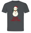 Чоловіча футболка Merry Christmas Сніговик Графіт Чоловіча футболка Merry Christmas Сніговик Графіт фото