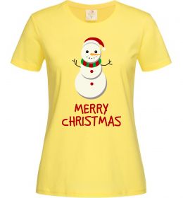 Жіноча футболка Merry Christmas Сніговик