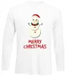 Лонгслив Merry Christmas Сніговик Белый фото