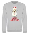 Свитшот Merry Christmas Сніговик Серый меланж Свитшот Merry Christmas Сніговик Серый меланж фото