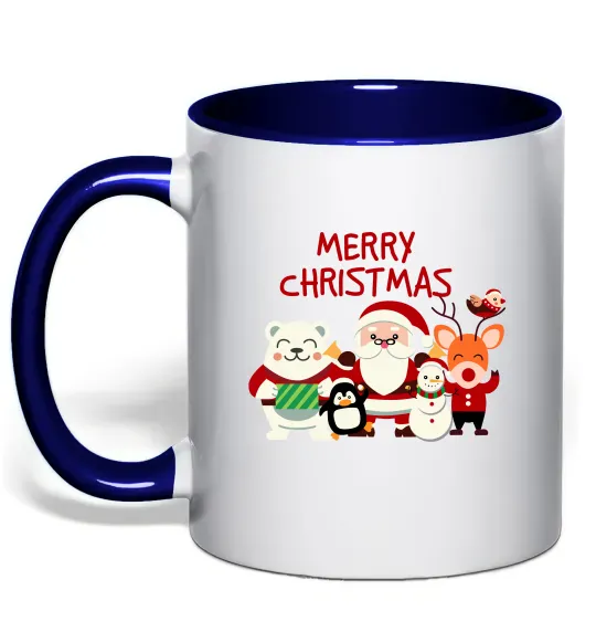 Чашка с цветной ручкой Merry Christmas Колекція Глубокий темно-синий фото