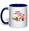 Чашка с цветной ручкой Merry Christmas Колекція Глубокий темно-синий фото