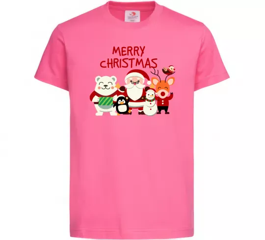 Детская футболка Merry Christmas Колекція Ярко-розовый фото