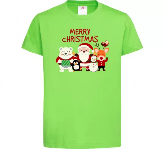 Детская футболка Merry Christmas Колекція Лаймовый фото