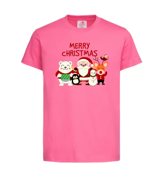 Детская футболка Merry Christmas Колекція Ярко-розовый фото