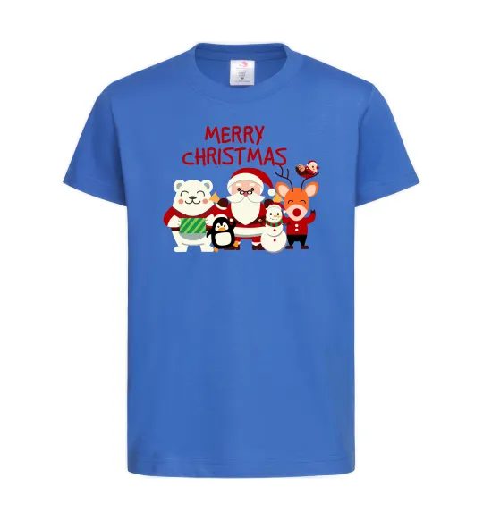 Детская футболка Merry Christmas Колекція Ярко-синий фото