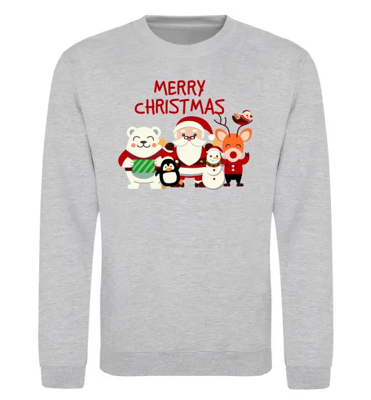 Свитшот Merry Christmas Колекція Серый меланж фото